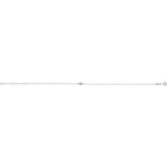 14K White Gold 1/10 CT Natural Diamond 6 1/2-7 1/2" Bracelet
