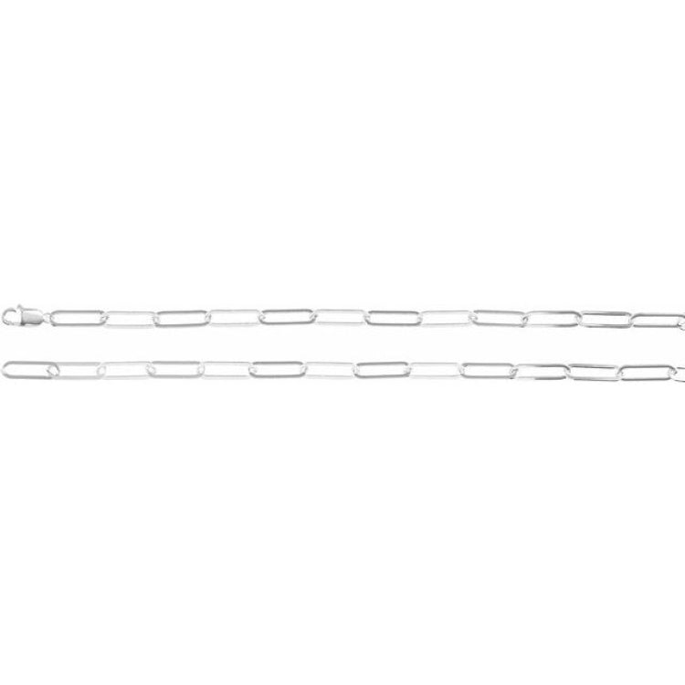 Sterling Silver 6.2 mm Paperclip-Style 18" Chain