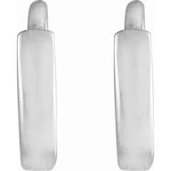 Sterling Silver Hinged 8 mm Hoop Earrings