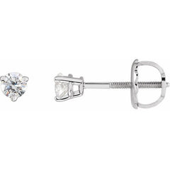14K White Gold .03 CTW Natural Diamond Earrings