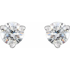 Sterling Silver 1/3 CTW Natural Diamond  Earrings