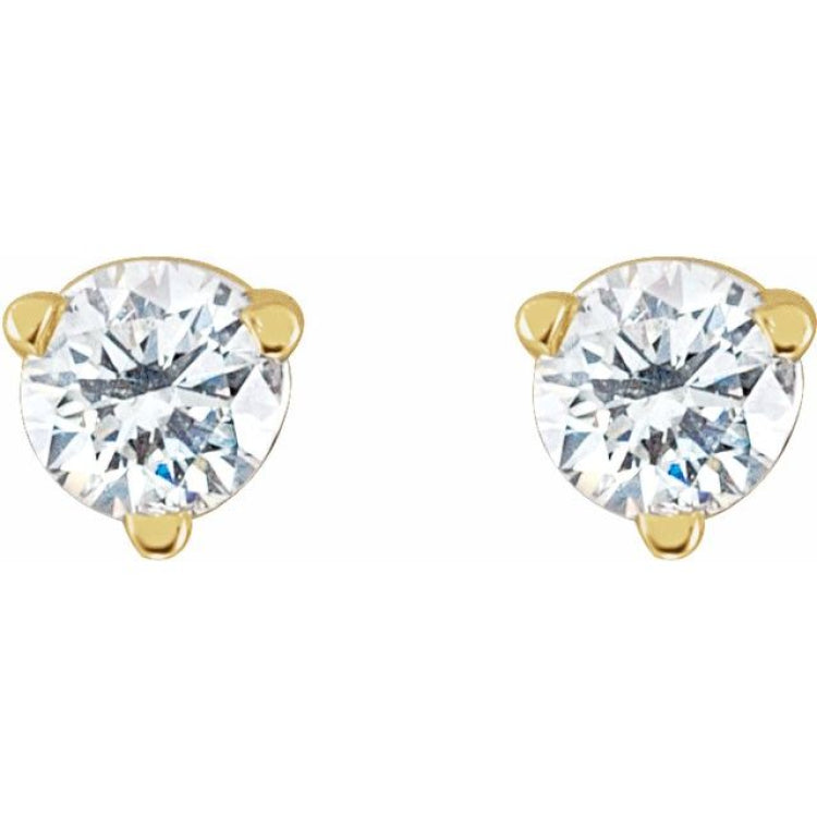 14K Yellow Gold .06 CTW Natural Diamond Earrings