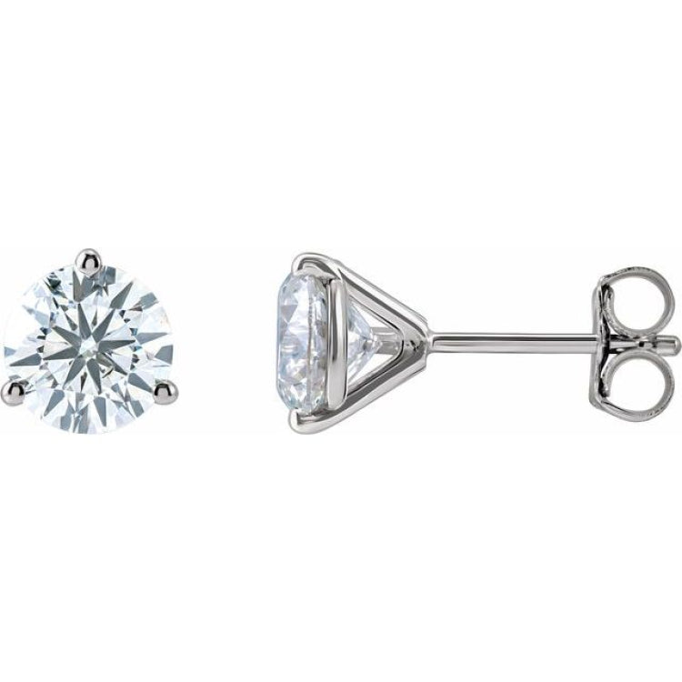 14K White Gold 1 CTW Lab-Grown Diamond Stud Earring