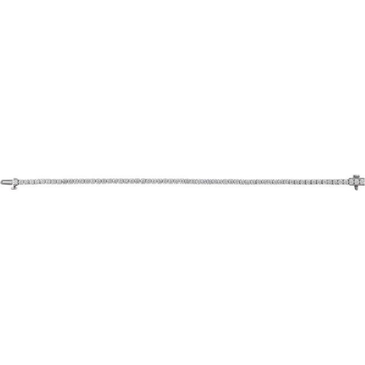 14K White Gold 4 CTW Lab-Grown Diamond Line 7" Bracelet