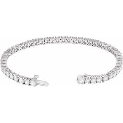 14K White Gold 6 CTW Lab-Grown Diamond Line 7" Bracelet