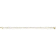 14K Yellow Gold 7 CTW Lab-Grown Diamond Line 7" Bracelet