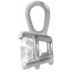 14K White Gold 1/3 CT Lab-Grown Diamond Pendant