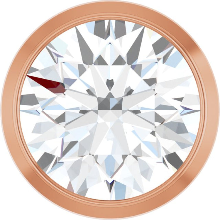 14K Rose Gold 3/4 CT Lab-Grown Diamond Slide Pendant
