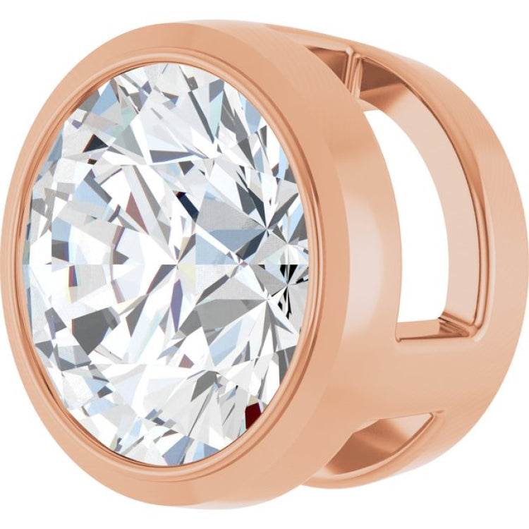14K Rose Gold 3/4 CT Lab-Grown Diamond Slide Pendant
