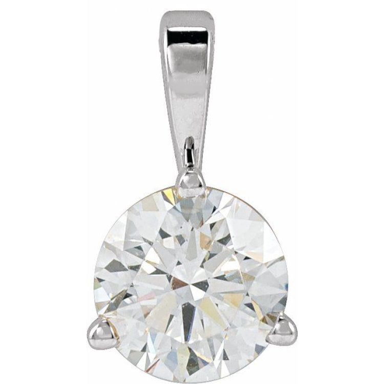 Platinum Lab-Grown Moissanite Pendant