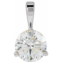 Platinum Lab-Grown Moissanite Pendant