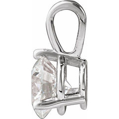 Platinum Lab-Grown Moissanite Pendant