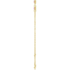 14K Yellow Gold Natural Pink Tourmaline Bezel-Set Three-Stone 6 1/2-7 1/2" Bracelet