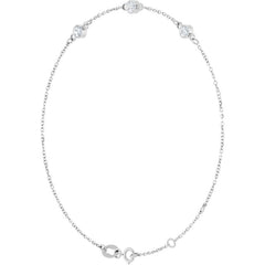 14K White Gold 1/3 CTW Lab-Grown Diamond Bezel-Set Three-Stone 6 1/2-7 1/2" Bracelet