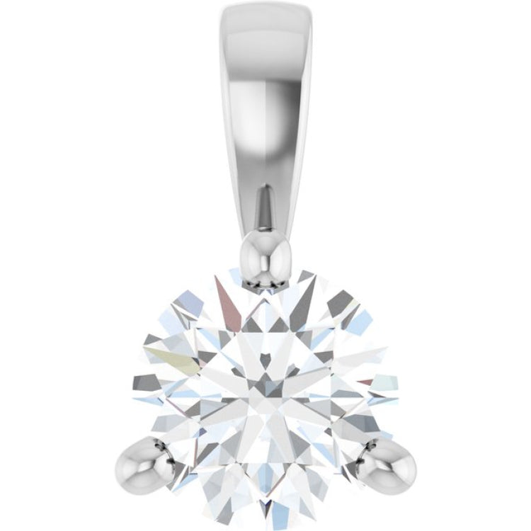 Sterling Silver 1/4 CTW Natural Diamond Pendant