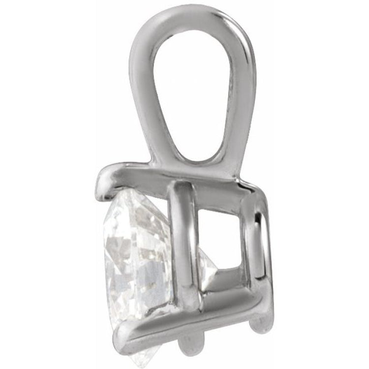Sterling Silver 1/3 CTW Natural Diamond Pendant