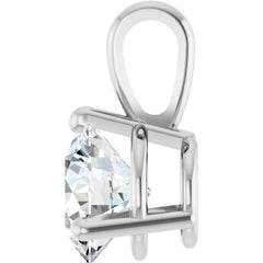 14K White Gold 1/2 CTW Natural Diamond Pendant