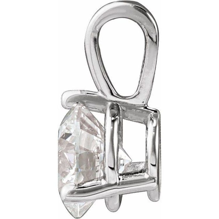 Platinum 5/8 CTW Natural Diamond Pendant
