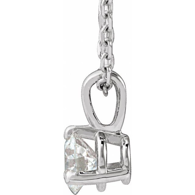 14K White Gold 1/4 CTW Natural Diamond 18" Necklace