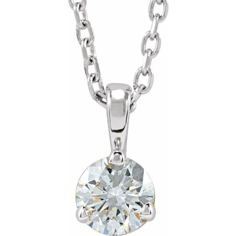 Sterling Silver 1/4 CTW Natural Diamond 18" Necklace