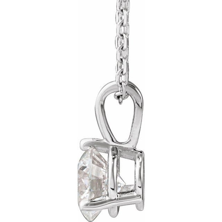 14K White Gold 5/8 CTW Natural Diamond 18" Necklace