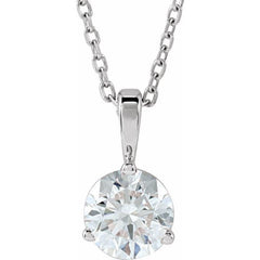 14K White Gold 3/4 CTW Natural Diamond 18" Necklace
