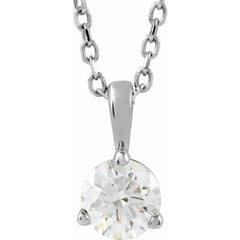 14K White Gold 1/3 CTW Lab-Grown Diamond 18" Necklace