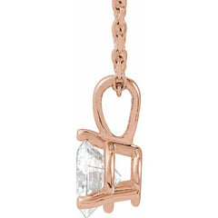 14K Rose Gold 1/2 CTW Lab-Grown Diamond 18" Necklace