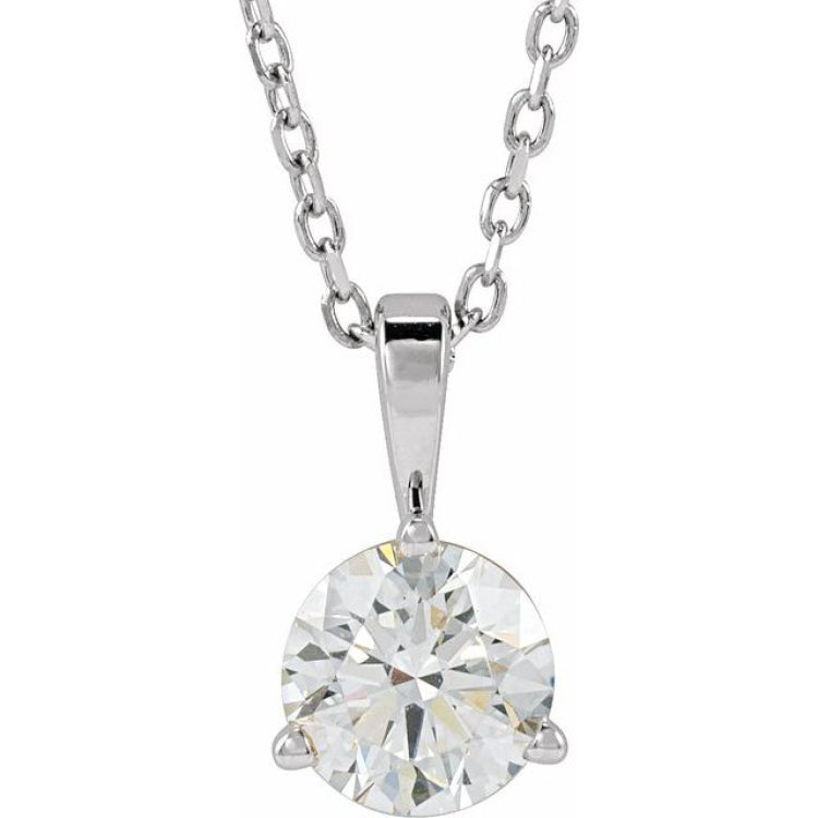 Platinum 5/8 CTW Lab-Grown Diamond 18" Necklace