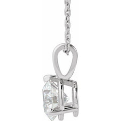 14K White Gold 1 CTW Lab-Grown Diamond 18" Necklace