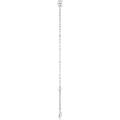 14K White Gold Natural Diamond 6 1/2-7 1/2" Bracelet
