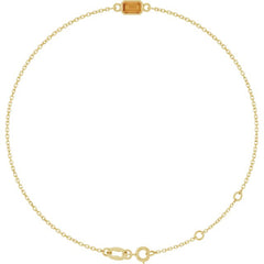 14K Yellow Gold Natural Citrine 6 1/2-7 1/2" Bracelet