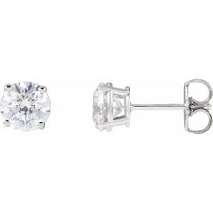 14K White Gold 1 1/2 CTW Lab-Grown Diamond Earrings