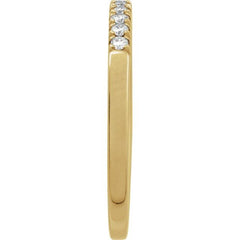 10K Yellow Gold 1/6 CTW Lab-Grown Diamond Stackable Ring