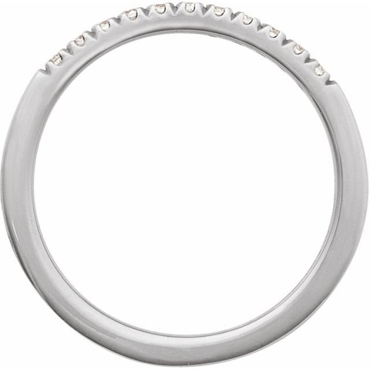 10K White Gold 1/6 CTW Lab-Grown Diamond Stackable Ring