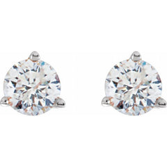 14K White Gold 3/4 CTW Natural Diamond Stud Earrings