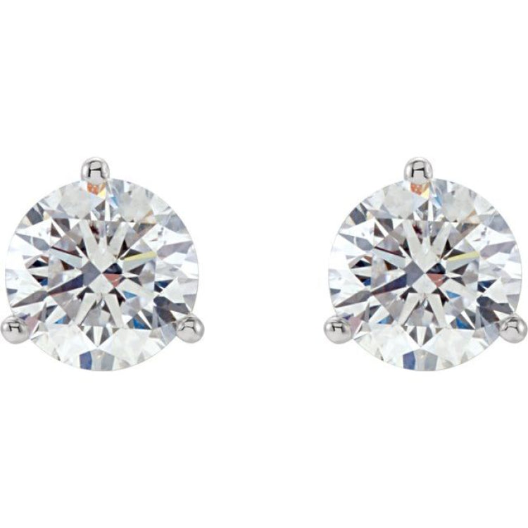 18K White Gold 1/2 CTW Natural Diamond Stud Earrings