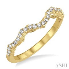 1/5 Ctw Round Cut Diamond Wedding Band in 14K Yellow Gold