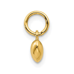 14K Polished 3-D Puffed Heart Charm
