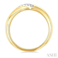 1/20 Ctw Round Cut Diamond Fashion Ring in Yellow Gold Vermeil