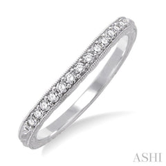 1/6 Ctw Round Cut Diamond Wedding Band in 14K White Gold