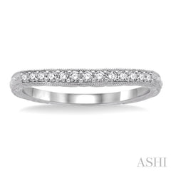 1/6 Ctw Round Cut Diamond Wedding Band in 14K White Gold