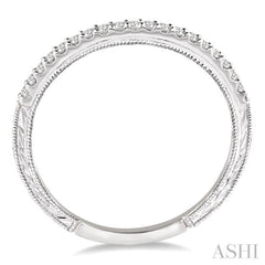 1/6 Ctw Round Cut Diamond Wedding Band in 14K White Gold