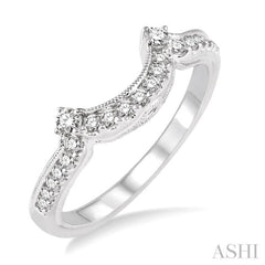 1/4 Ctw Round Cut Diamond Wedding Band in 14K White Gold