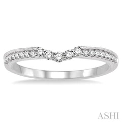 1/4 Ctw Round Cut Diamond Wedding Band in 14K White Gold
