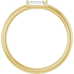 14K Yellow Gold 1/8 CTW  Natural Diamond Stackable Ring