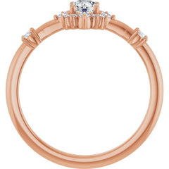 14K Rose Gold 3/8 CTW Natural Diamond Ring