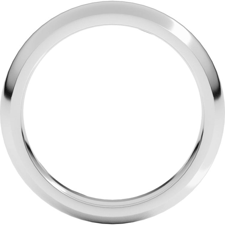 Sterling Silver 4 mm Comfort-Fit Half Round Band Size 18.5