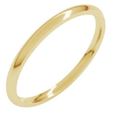 10K Yellow Gold 1.5 mm Lightweight Comfort-Fit Half Round Band Size 6