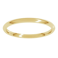 10K Yellow Gold 1.5 mm Lightweight Comfort-Fit Half Round Band Size 6